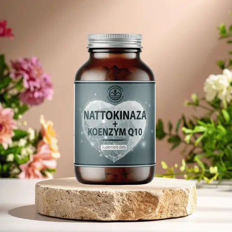 Nattokinaza + koenzym Q10 - suplement diety - 60 kapsułek - Raw Forest