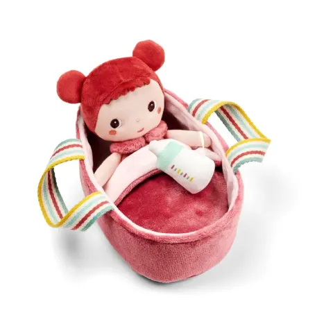 Lilliputiens lalka dzidziuś z koszyczkiem, butelką i kocykiem Mio