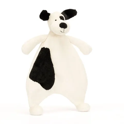 Jellycat przytulanka dla niemowlaka Bashful Black & Cream Puppy Comforter