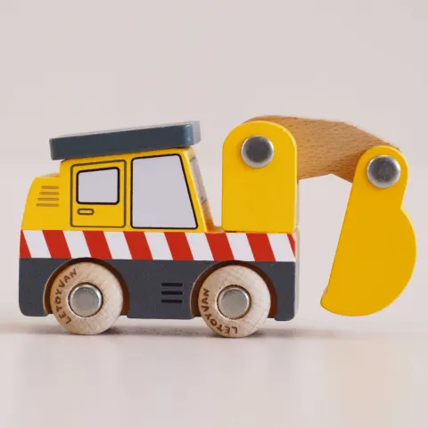 Le Toy Van koparka drewniana autko Eddie