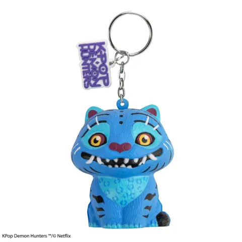 Brelok Squishy Derpy Tiger Niebieski Tygrys KPop Demon Hunters Gniotek Piankowy PU 3+