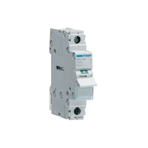 Rozłącznik izolacyjny modułowy 1P 100A 230VAC; SBN190, HAGER