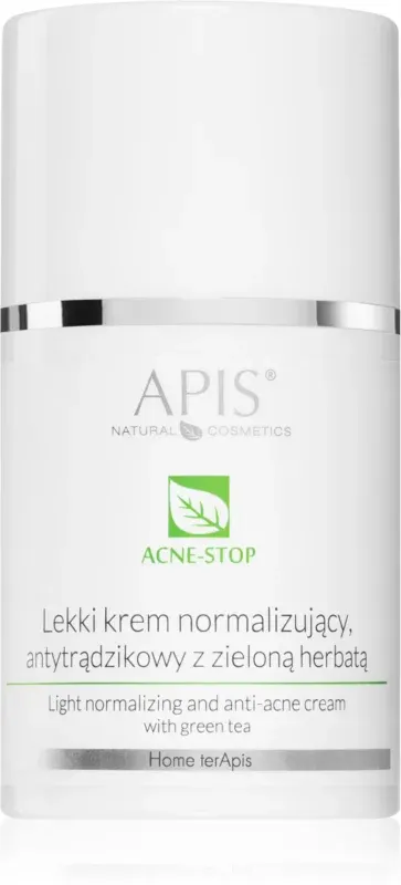 APIS Acne-Stop lekki krem normalizujący antytrądzikowy z zieloną herbatą 50ml