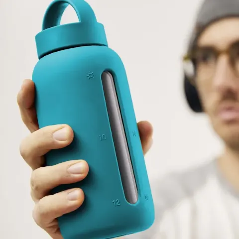 Muuki szklana butelka na wodę 720 ml Tahiti Blue