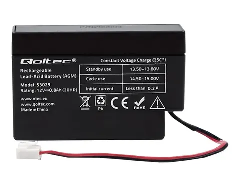 Akumulator Qoltec AGM LongLife 12V 0.8Ah