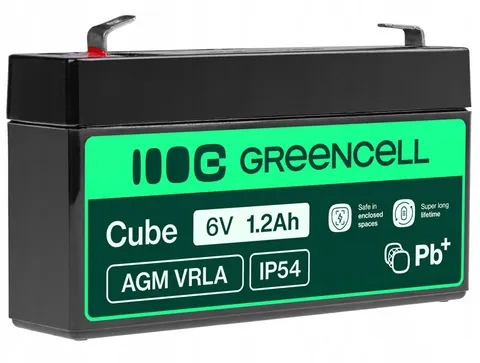 Akumulator Green Cell AGM VRLA 6V 1.2Ah