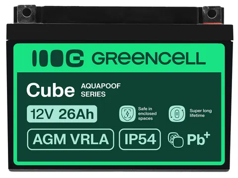 Akumulator Green Cell AGM VRLA 12V 26Ah