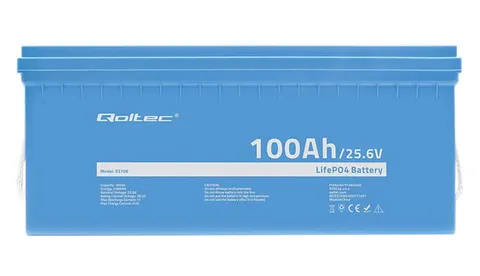 Zestaw: akumulator Qoltec LiFePO4 25.6V 100Ah (100A) + bezobsługowy BMS