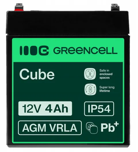 Akumulator Green Cell AGM VRLA 12V 4Ah