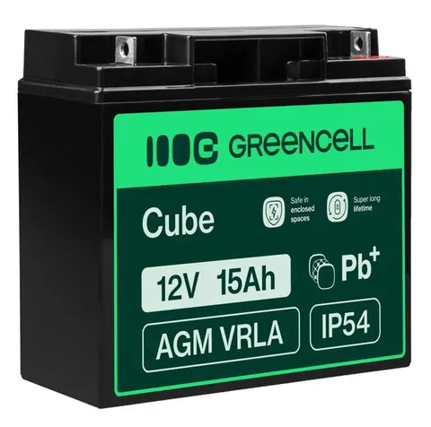Akumulator Green Cell AGM VRLA 12V 15Ah
