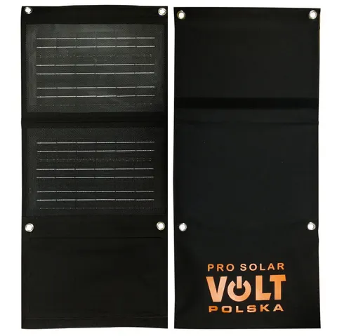 Składany (na 2) panel fotowoltaiczny 10W 9V MONO ETFE + USB 2x 5V 1A