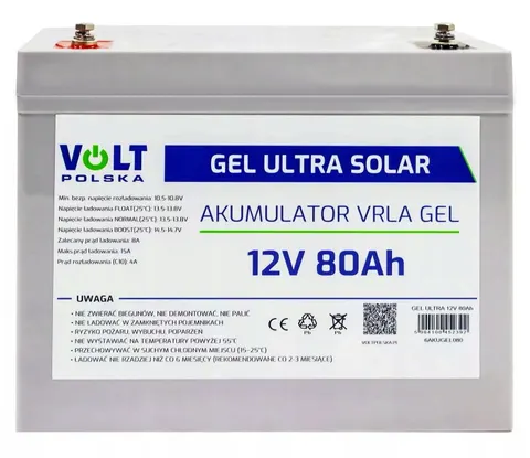 Akumulator żelowy Volt GEL VPRO Premium 12V 80Ah
