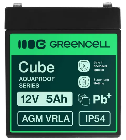 Akumulator Green Cell AGM VRLA IP54 12V 5Ah