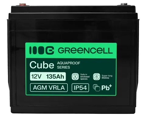 Akumulator Green Cell AGM VRLA IP54 12V 135Ah