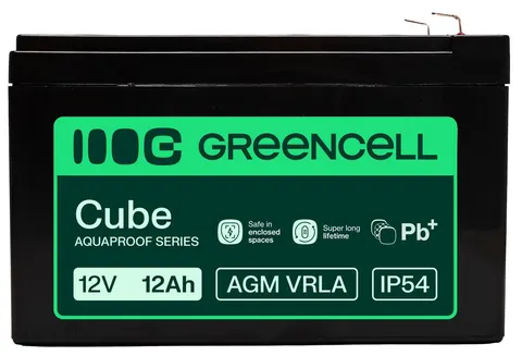 Akumulator Green Cell AGM VRLA IP54 12V 12Ah