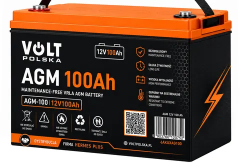 Akumulator Volt Polska Hermes Plus VRLA AGM 12V 100Ah