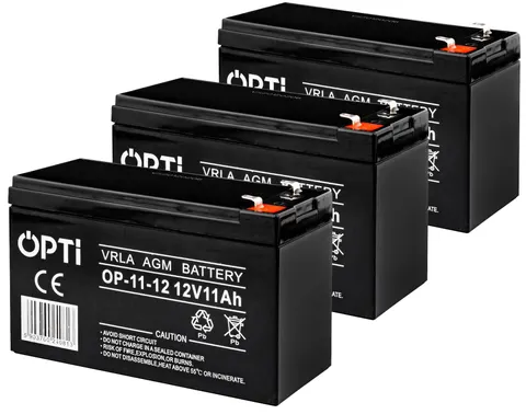 3 x akumulator Volt OPTI VRLA AGM 12V 11Ah 12V/24V/36V