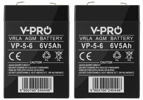 2 x akumulator Volt VPRO VRLA AGM 6V 5Ah