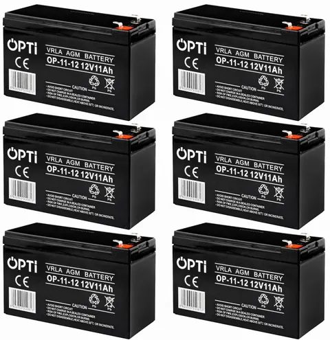6x akumulator Volt OPTI VRLA AGM 12V 11Ah