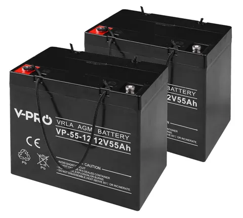 2 x akumulator Volt VPRO VRLA AGM 12V 55Ah