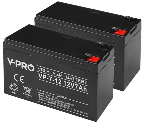 2 x akumulator Volt VPRO VRLA AGM 12V 7Ah