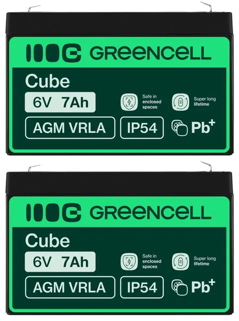 2 x akumulator Green Cell AGM VRLA 6V 7Ah