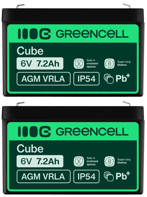 2 x akumulator Green Cell AGM VRLA 6V 7.2Ah