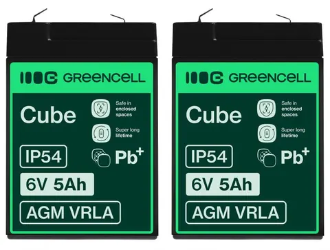 2 x akumulator Green Cell AGM VRLA 6V 5Ah