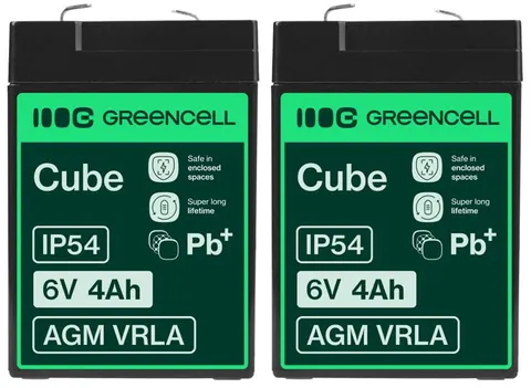 2 x akumulator Green Cell AGM VRLA 6V 4Ah