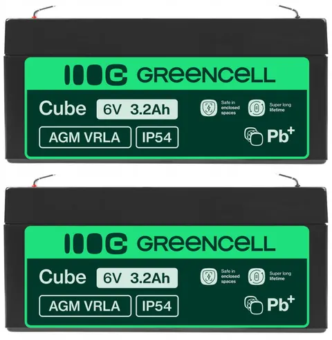2 x akumulator Green Cell AGM VRLA 6V 3.2Ah