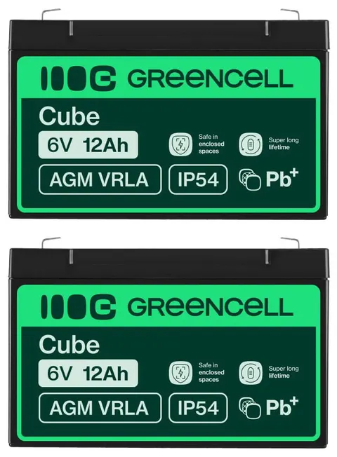 2 x akumulator Green Cell AGM VRLA 6V 12Ah