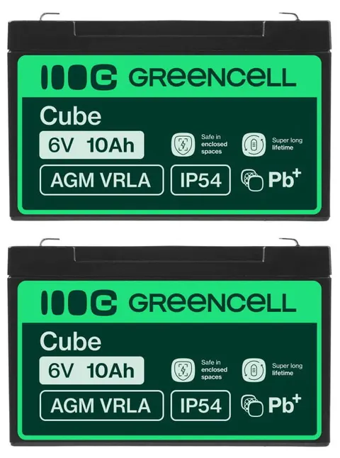2 x akumulator Green Cell AGM VRLA 6V 10Ah