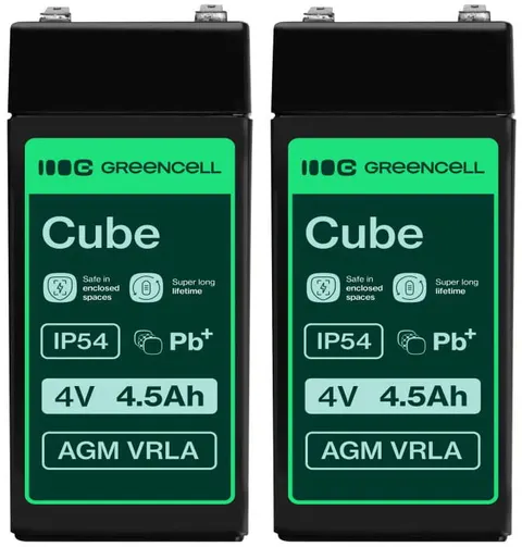 2 x akumulator Green Cell AGM VRLA 4V 4.5Ah