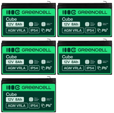 5 x akumulator Green Cell AGM VRLA 12V 8Ah