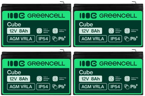 4 x akumulator Green Cell AGM VRLA 12V 8Ah