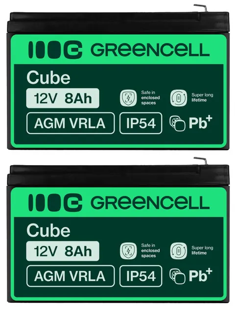 2 x akumulator Green Cell AGM VRLA 12V 8Ah