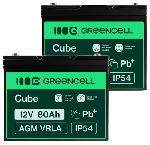2 x akumulator Green Cell AGM VRLA 12V 80Ah