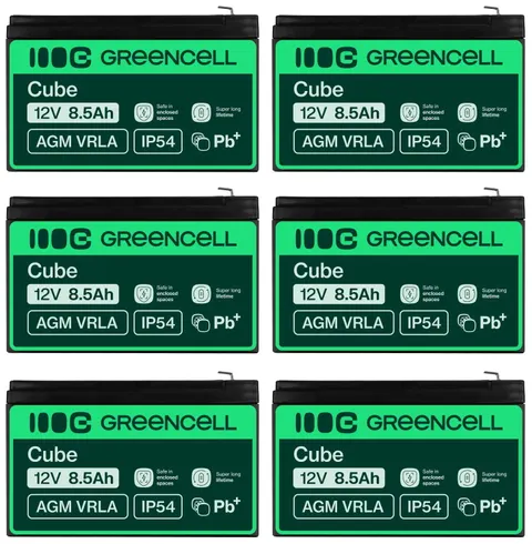 6 x akumulator Green Cell AGM VRLA 12V 8.5Ah