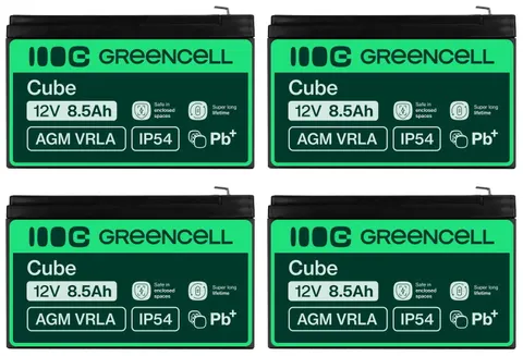 4 x akumulator Green Cell AGM VRLA 12V 8.5Ah