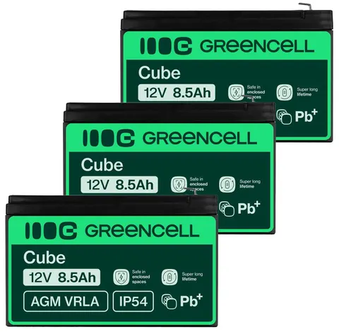 3 x akumulator Green Cell AGM VRLA 12V 8.5Ah