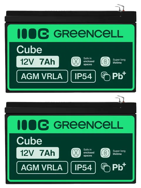 2 x akumulator Green Cell AGM VRLA 12V 7Ah