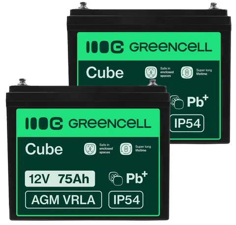 2 x akumulator Green Cell AGM VRLA 12V 75Ah