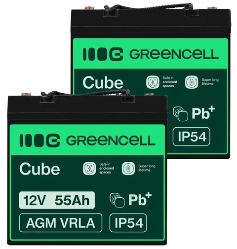 2 x akumulator Green Cell AGM VRLA 12V 55Ah