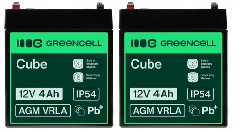 2 x akumulator Green Cell AGM VRLA 12V 4Ah