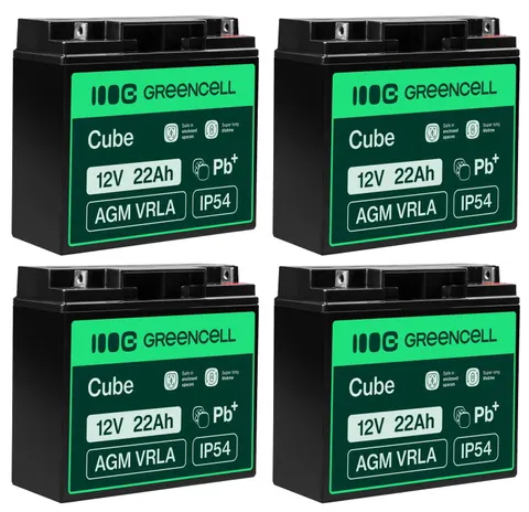 4 x akumulator Green Cell AGM VRLA 12V 22Ah