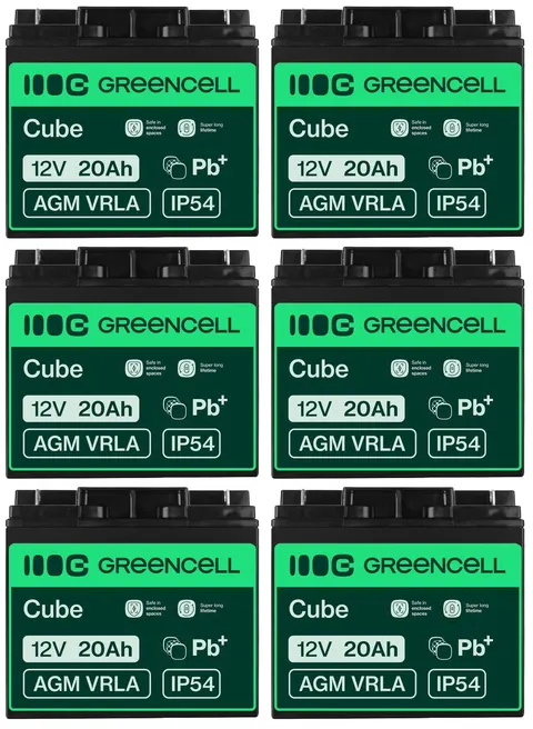 6 x akumulator Green Cell AGM VRLA 12V 20Ah