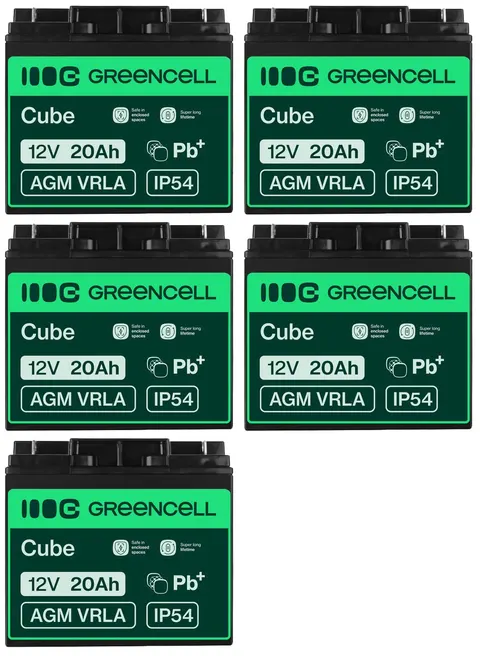 5 x akumulator Green Cell AGM VRLA 12V 20Ah