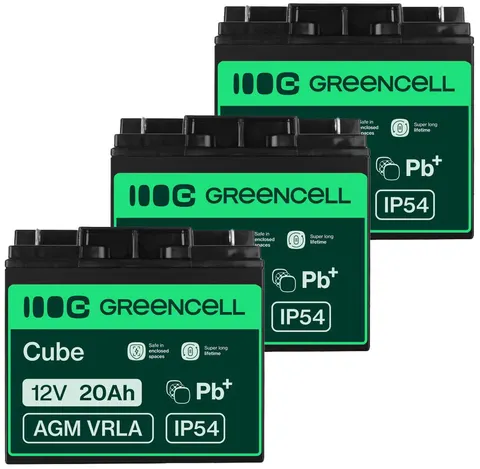 3 x akumulator Green Cell AGM VRLA 12V 20Ah