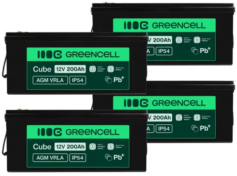 4 x akumulator Green Cell AGM VRLA 12V 200Ah