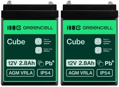 2 x akumulator Green Cell AGM VRLA 12V 2.8Ah
